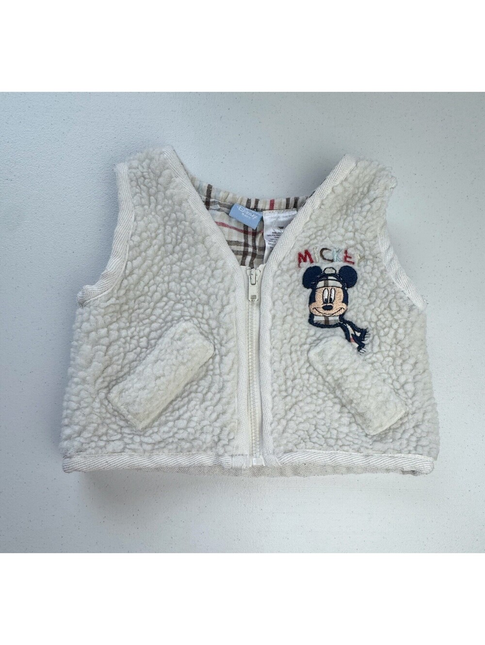 Disney Baby Mickey Mouse Zip Up Vest 0-3 Months